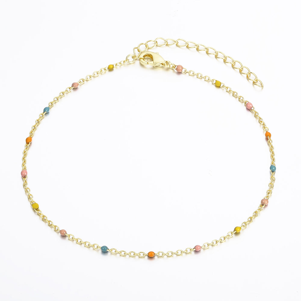 Pulsera de Aleación Bañado en Oro con Cristal Emporia® Azul y Cristal Emporia® Amarillo