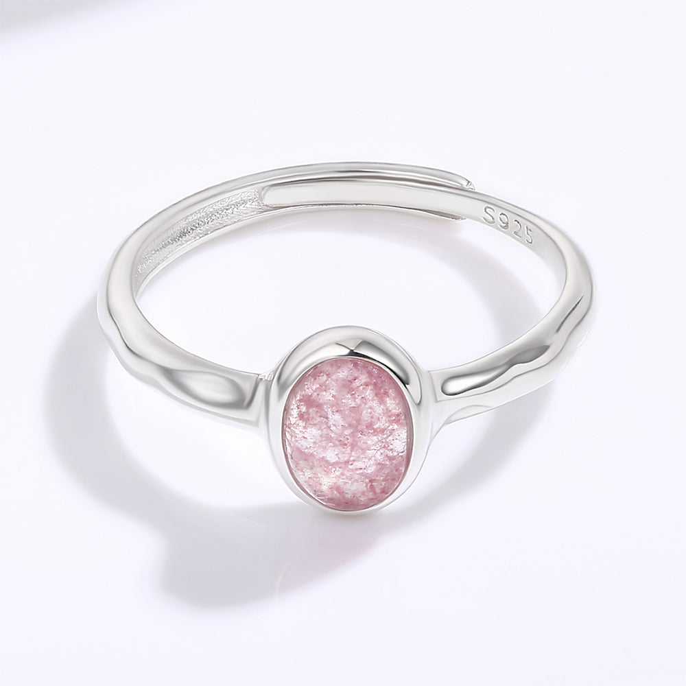 Anillo de Aleación Bañado en Oro con Cristal Emporia® Rojo