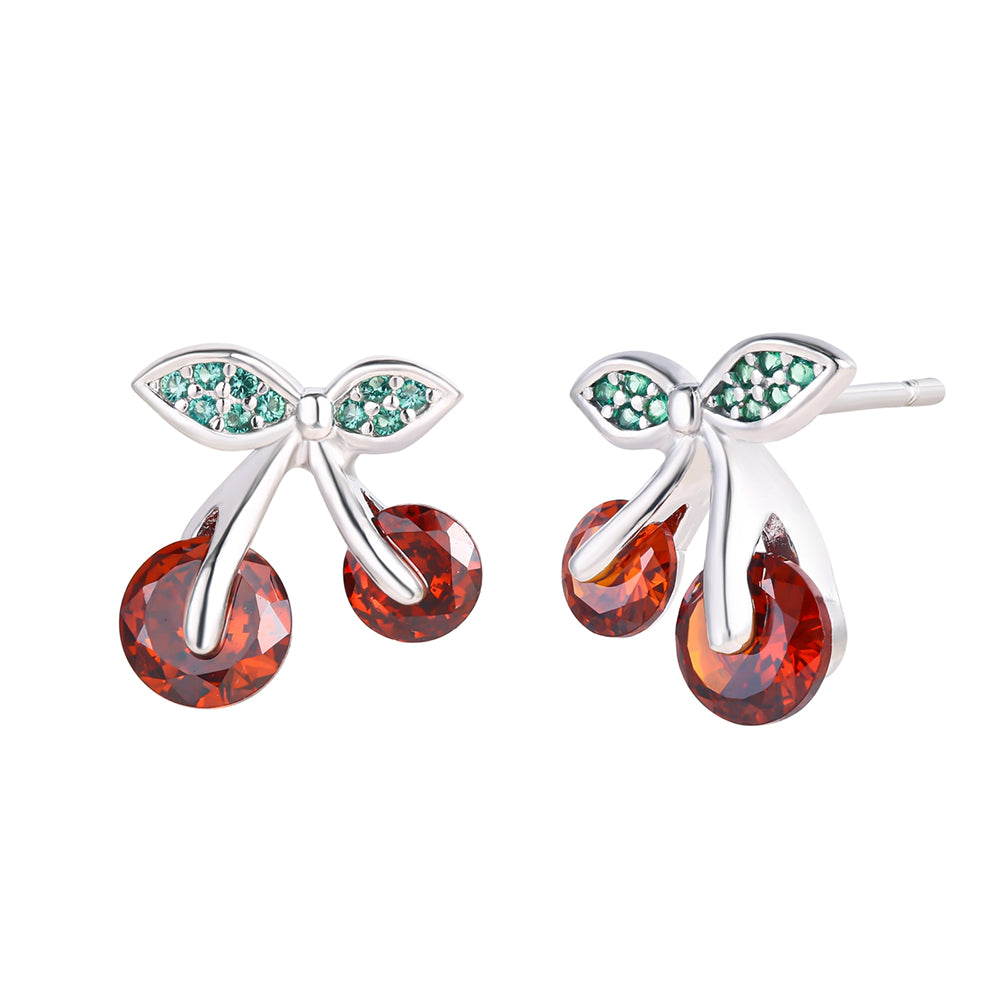 Pendientes de Aleación Bañado en Oro con Cristal Emporia® Rojo