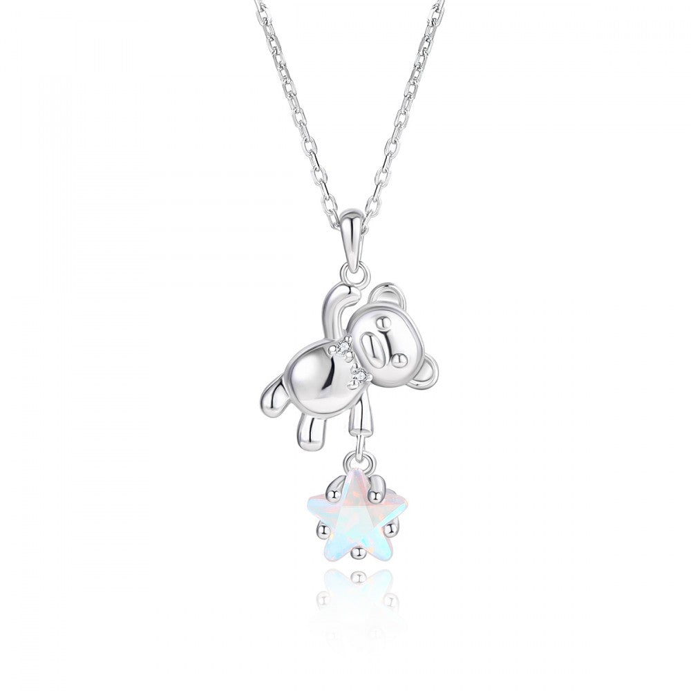 Collar de Aleación Bañado en Oro con Cristal Emporia® Blanco