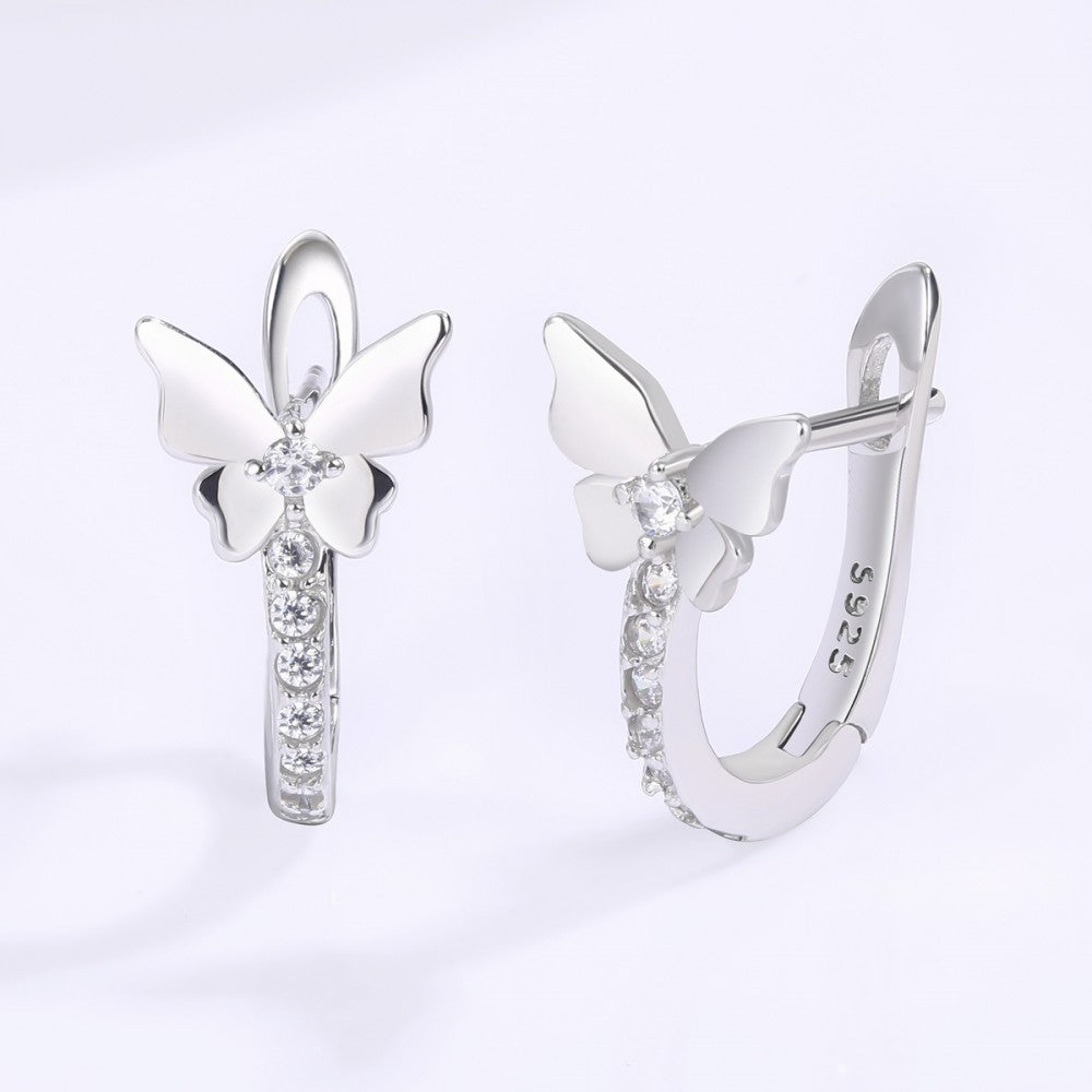 Pendientes de Aleación Bañado en Oro con Cristal Emporia® Blanco