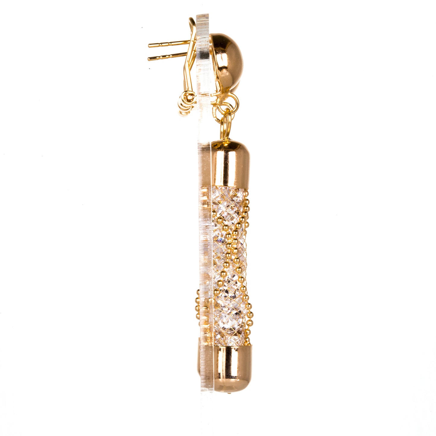 Conjunto de Aleación Bañado en Oro con Cristal Emporia® Blanco