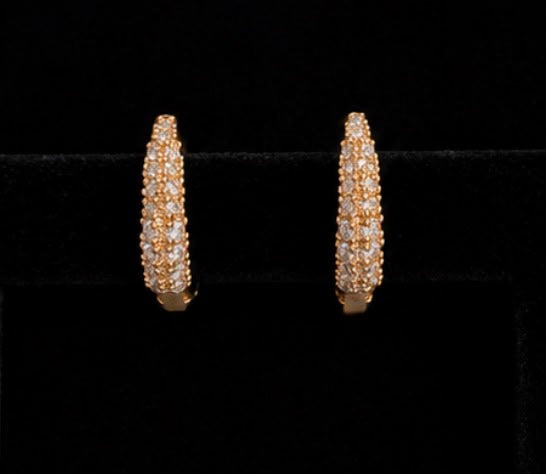 Pendientes Acero Inoxidable con Cristal Emporia® Blanco