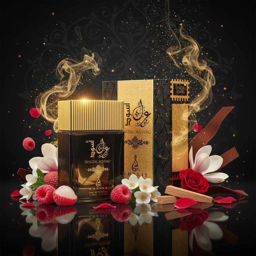 " Ghazal Aswad" EDP 100ml, fragancia floral afrutada para hombres