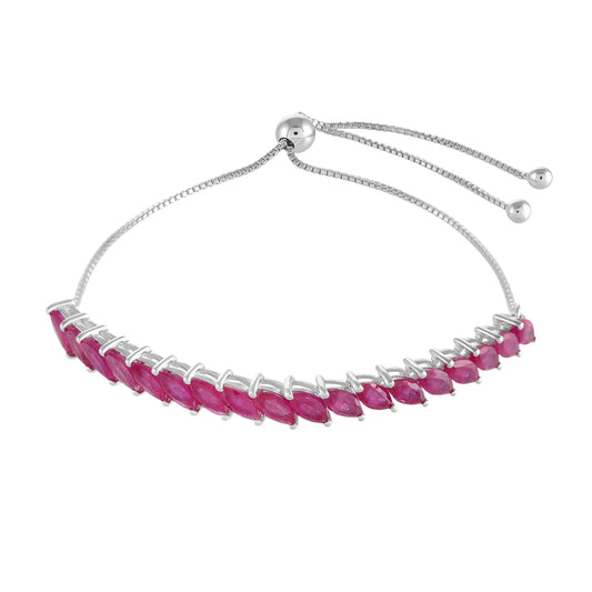 Pulsera de Plata con Rubí de Tailandia