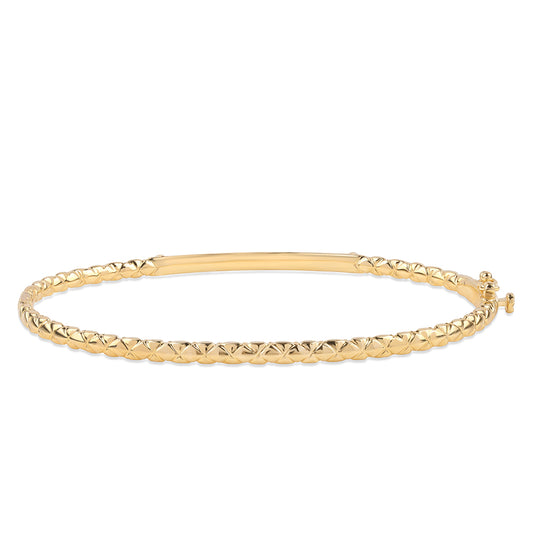 Pulsera de Plata Bañada en Oro con Diamante Negro