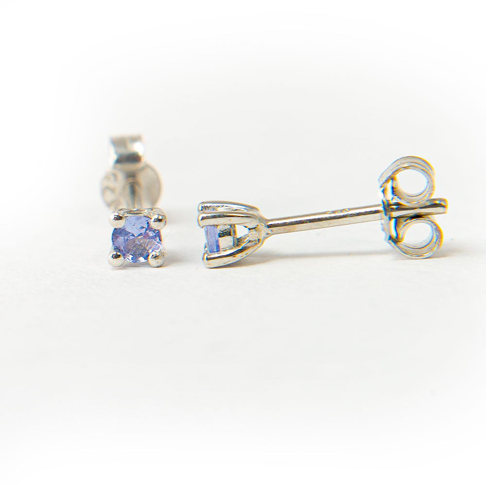 Pendientes de Plata con Tanzanita AAA