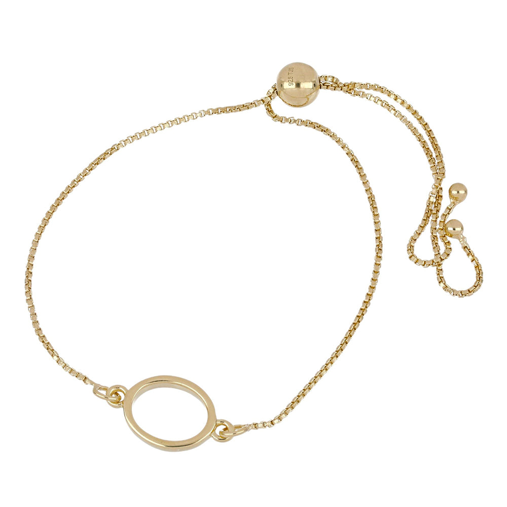 Pulsera de Plata Bañada en Oro