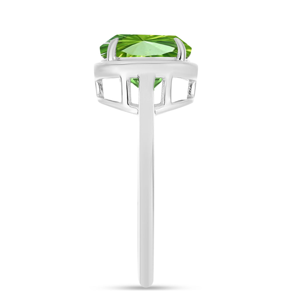 Anillo de Plata con Cuarzo Verde Helecho