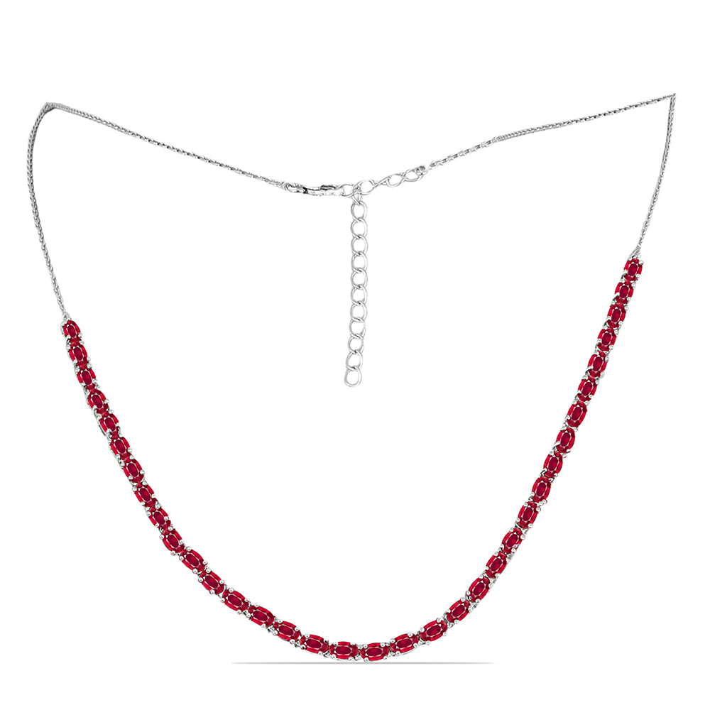 Collar de Plata con Rubí de Madagascar