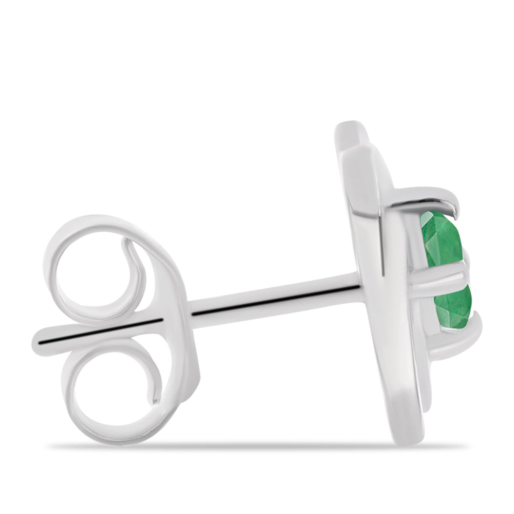 Pendientes de Plata con Esmeralda de Brasil