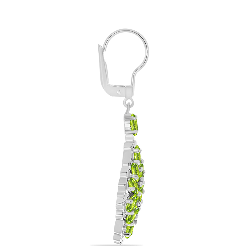 Pendientes de Plata con Peridoto de Changbai