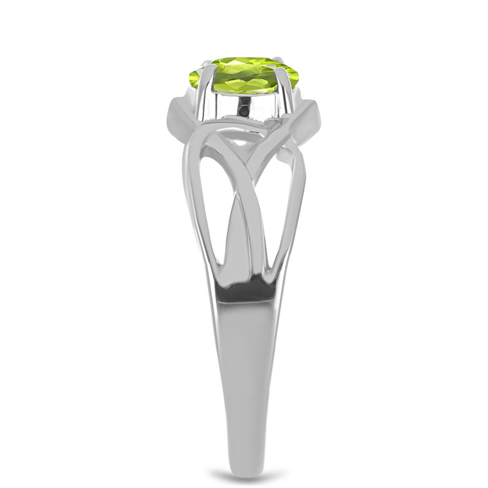 Anillo de Plata con Peridoto de Changbai