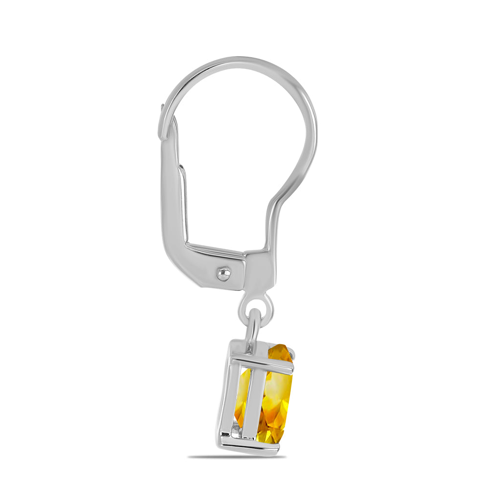 Pendientes de Plata con Citrino de los Montes Urales