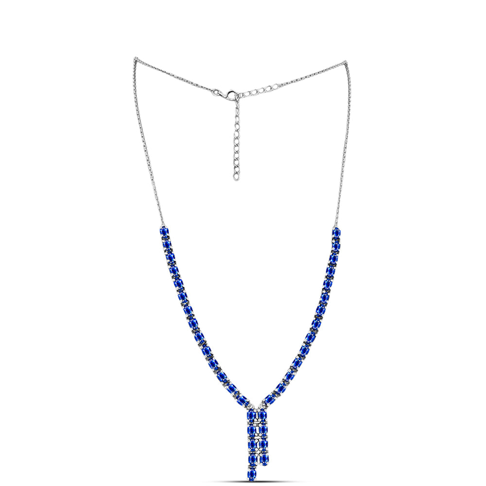 Collar de Plata con Zafiro Azul Australiano