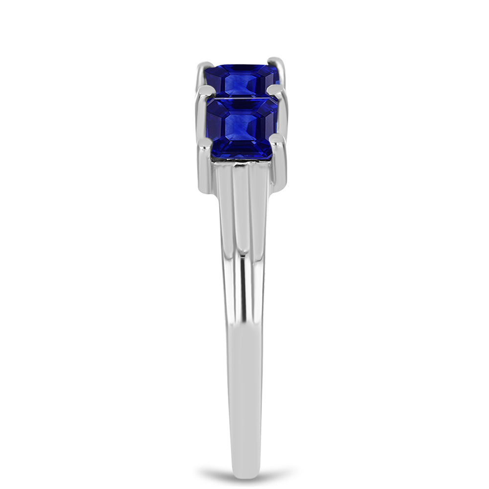 Anillo de Plata con Zafiro Azul Australiano
