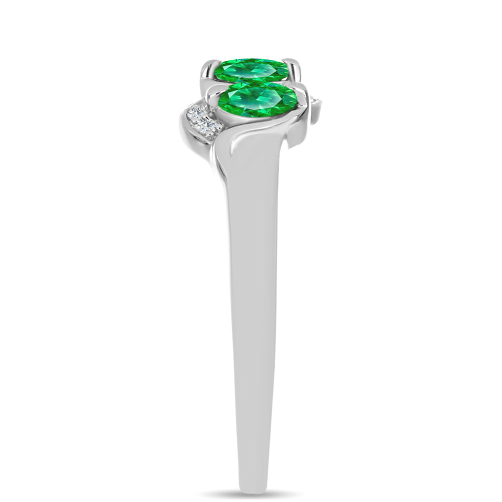 Anillo de Plata con Granate Kijani y Topacio Blanco