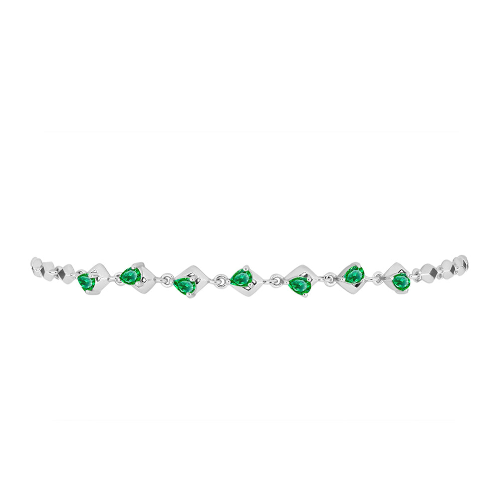 Pulsera de Plata con Granate Kijani
