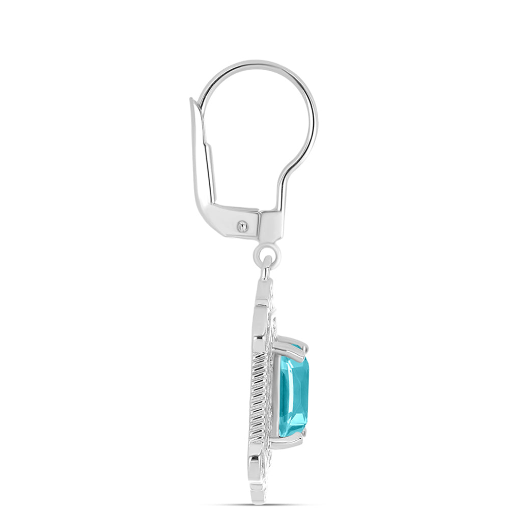 Pendientes de Plata con Cuarzo Paraiba