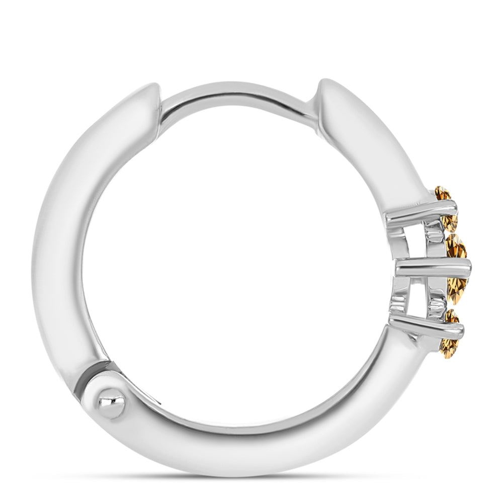 Pendientes de Plata con Moisanita Champagne