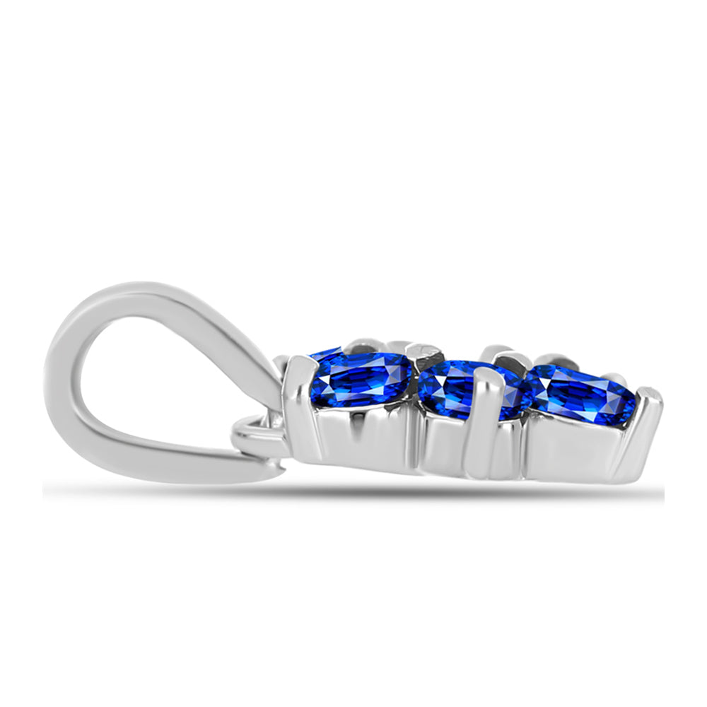 Colgante de Plata con Zafiro Azul Australiano y Topacio Blanco