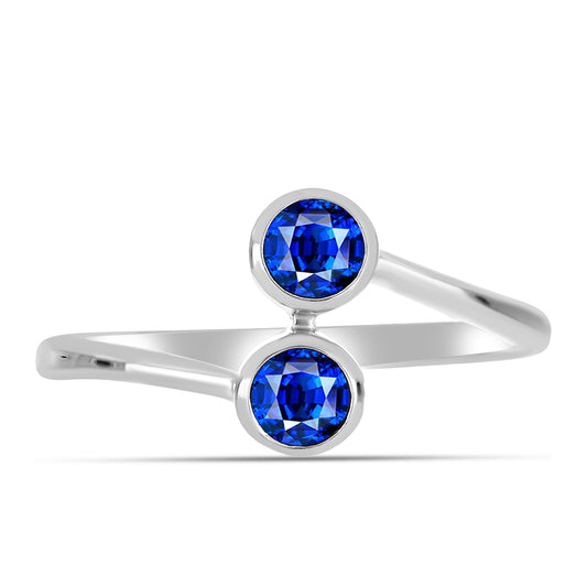 Anillo de Plata con Zafiro Azul Australiano