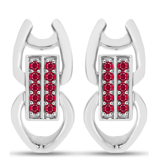 Pendientes de Plata con Rubí de Madagascar
