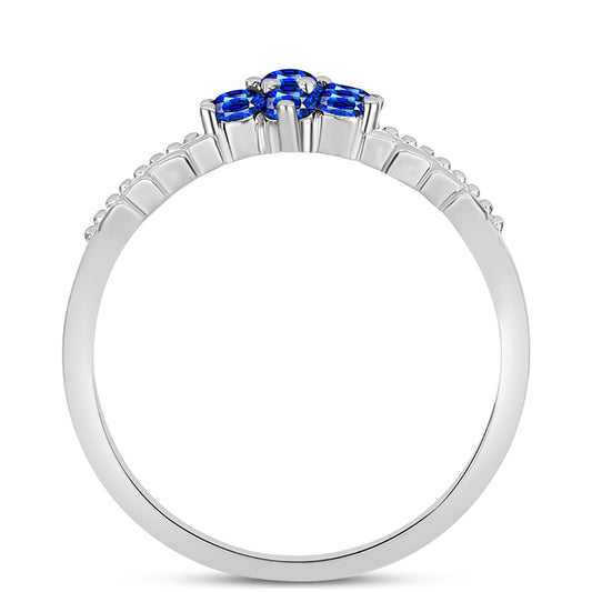 Anillo de Plata con Zafiro Azul Australiano
