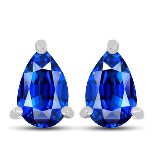 Pendientes de Plata con Zafiro Azul Australiano