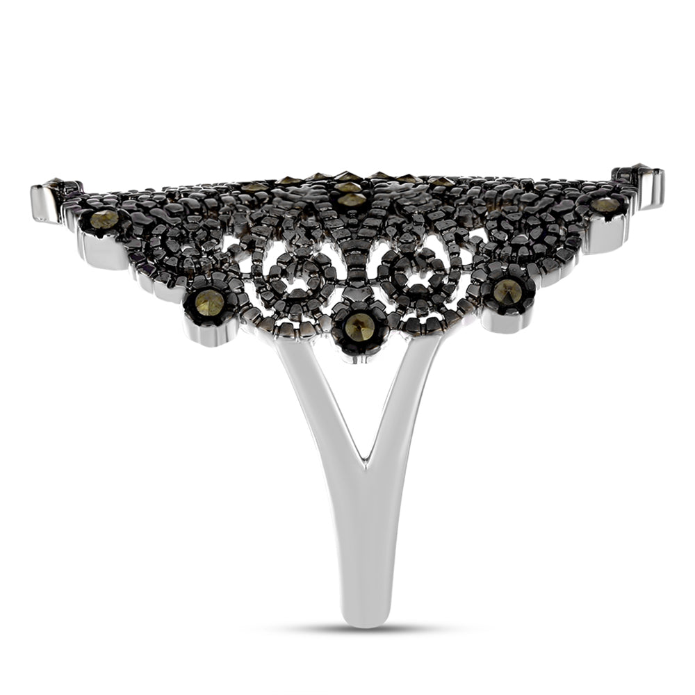 Anillo de Plata con Marcasita de Austria
