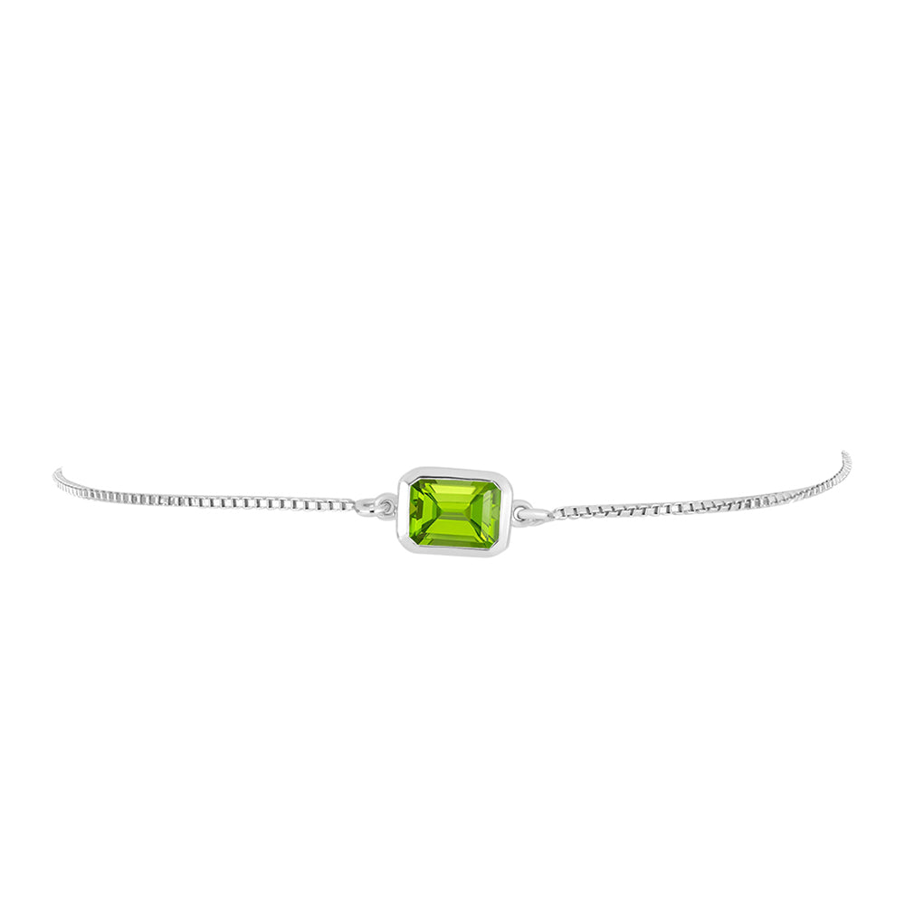 Pulsera de Plata con Peridoto de Changbai