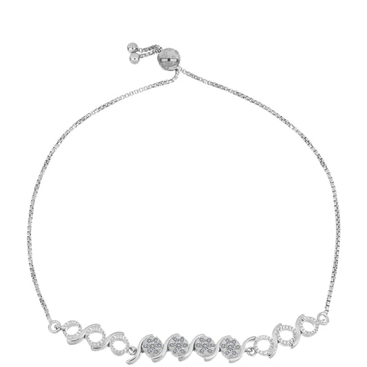 Pulsera de Plata con Diamante blanco