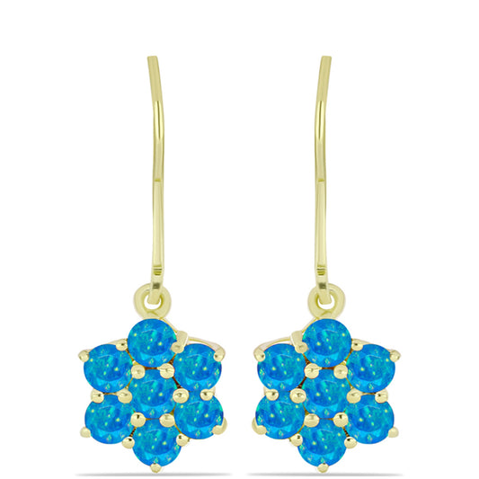 Pendientes de Plata con Ópalo Azul Paraiba de Etiopía