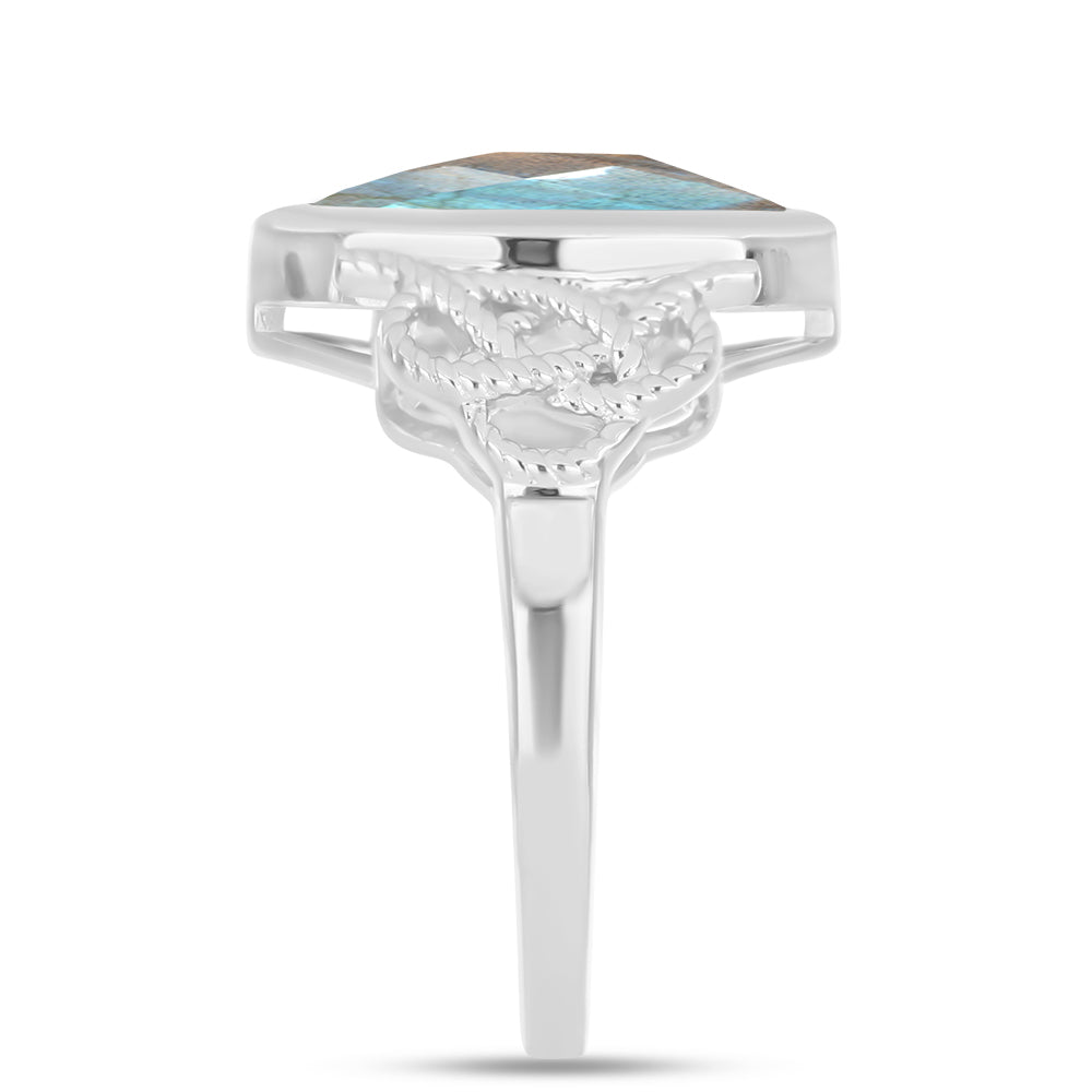 Anillo de Plata con Labradorita de las Minas de Gullgruvene