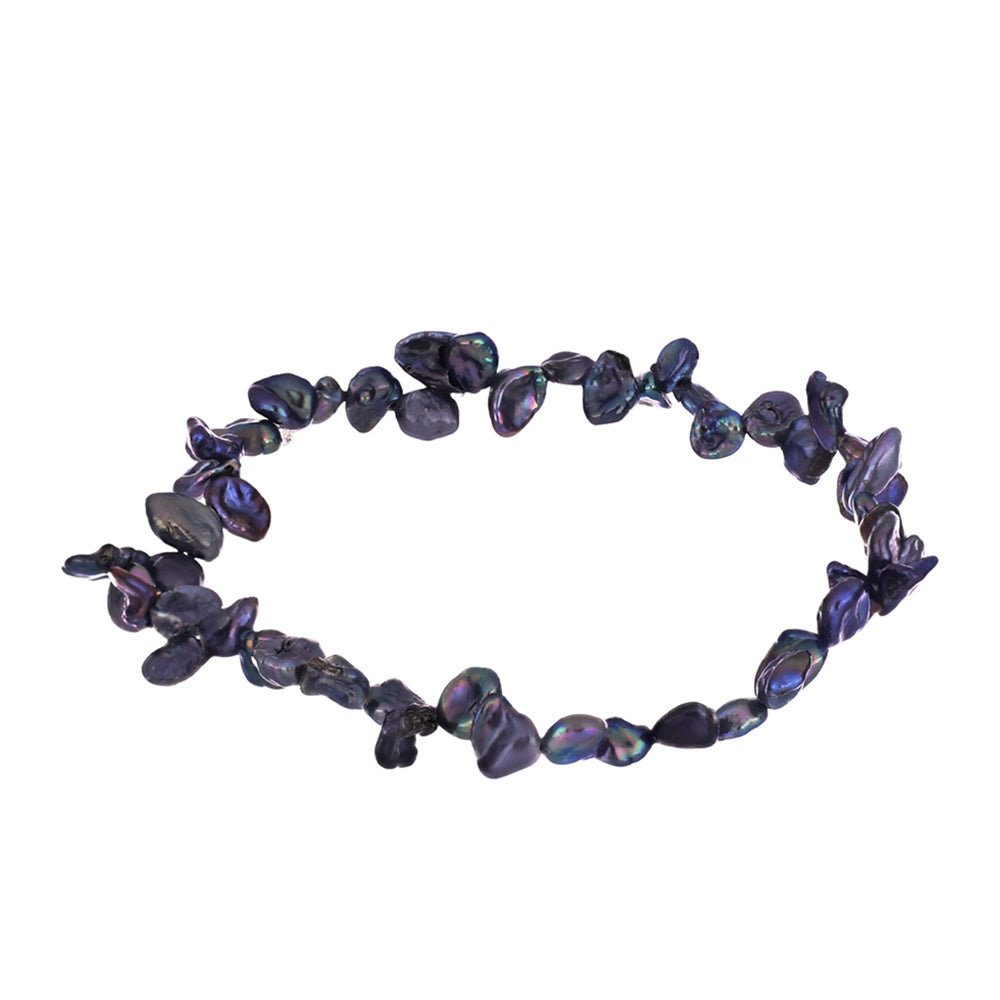 Pulsera Pepita con Perla Negra Cultivada de Agua Dulce