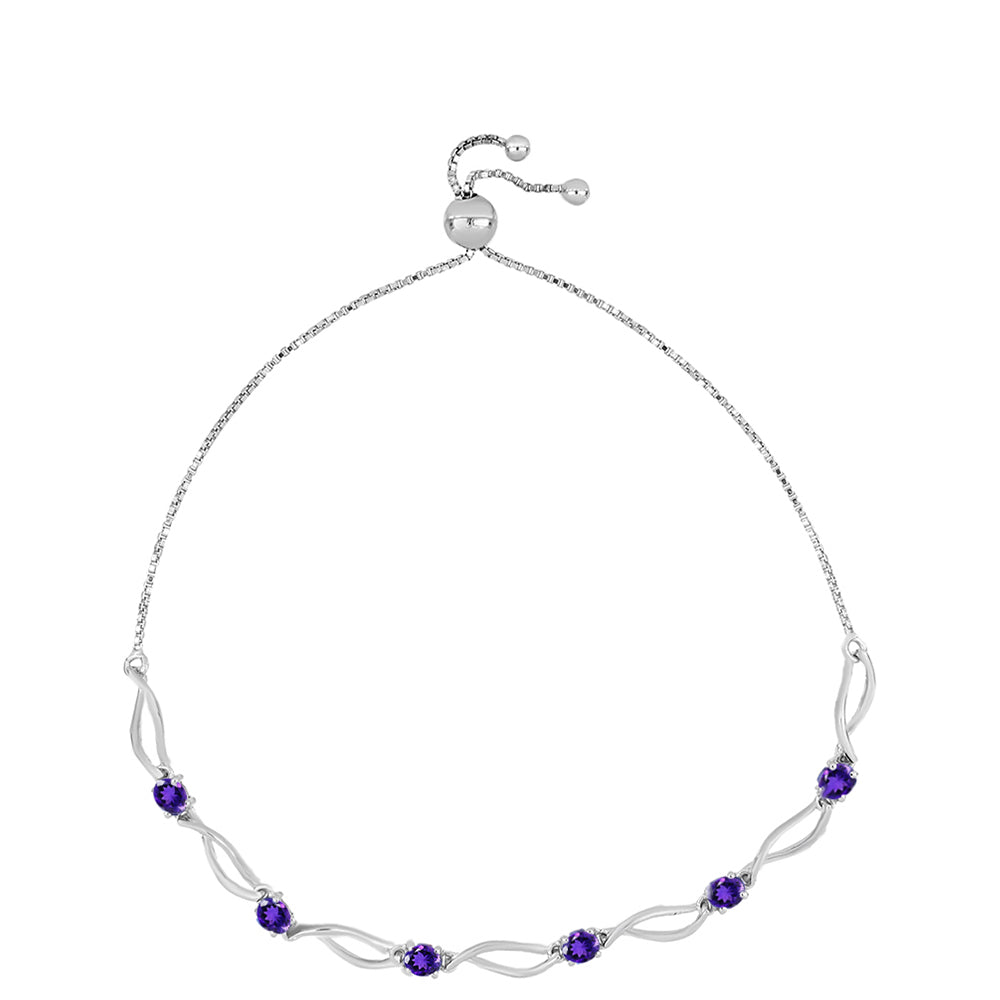 Pulsera de Plata con Amatista de Marruecos