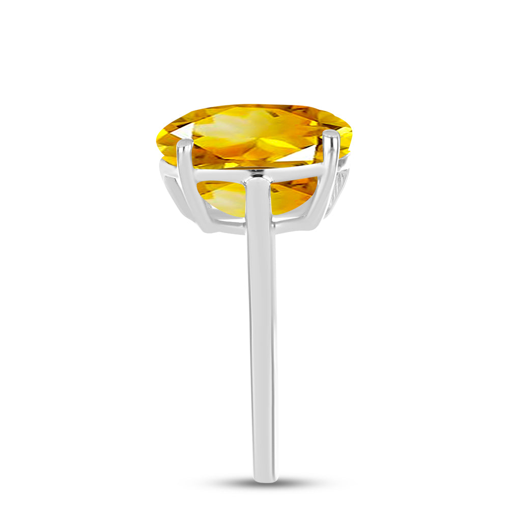 Anillo de Plata con Citrino de los Montes Urales