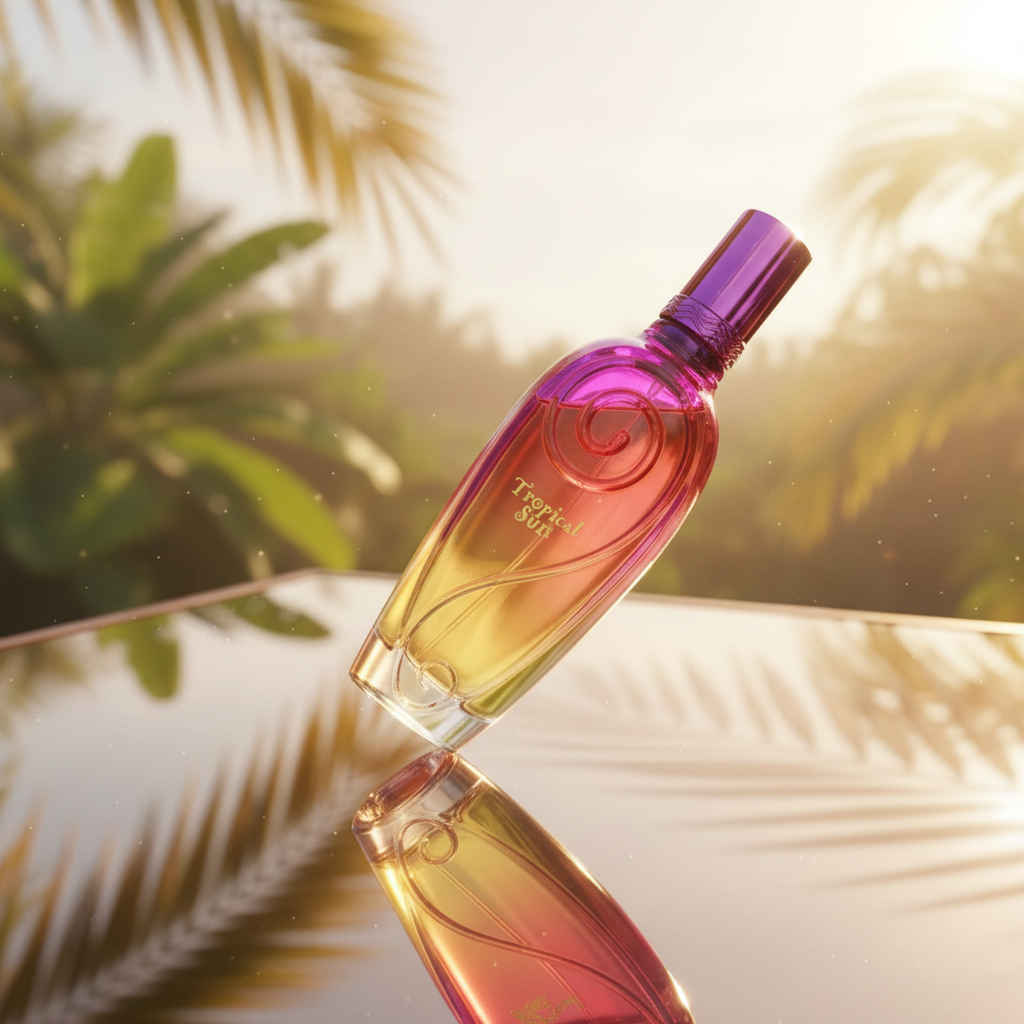 100 ml Eau de Perfume "TROPICAL SUN" Fragancia Afrutada Almizclada para Mujer, con contenido de aceite de fragancia 3%