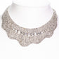 Conjunto de Aleación Bañado en Oro con Cristal Emporia® Blanco ( Collar +Pendientes )