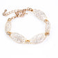 Conjunto de Aleación Bañado en Oro con Cristal Emporia® Blanco ( Collar +Pendientes +Pulsera )