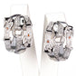 Conjunto de Aleación Bañado en Oro con Cristal Emporia® Blanco ( Collar +Pendientes +Colgante )