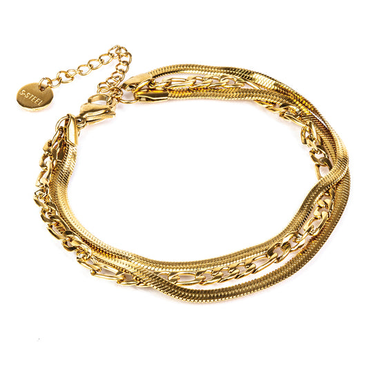 Pulsera de Aleación Bañado en Oro