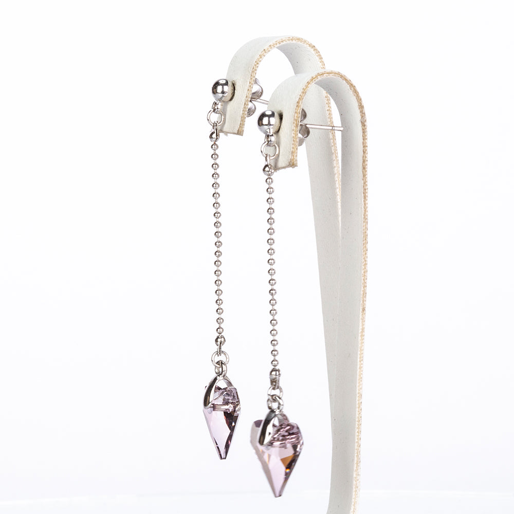Conjunto de Aleación Bañado en Oro con Cristal Emporia® Púrpura ( Pendientes +Colgante ) 3 