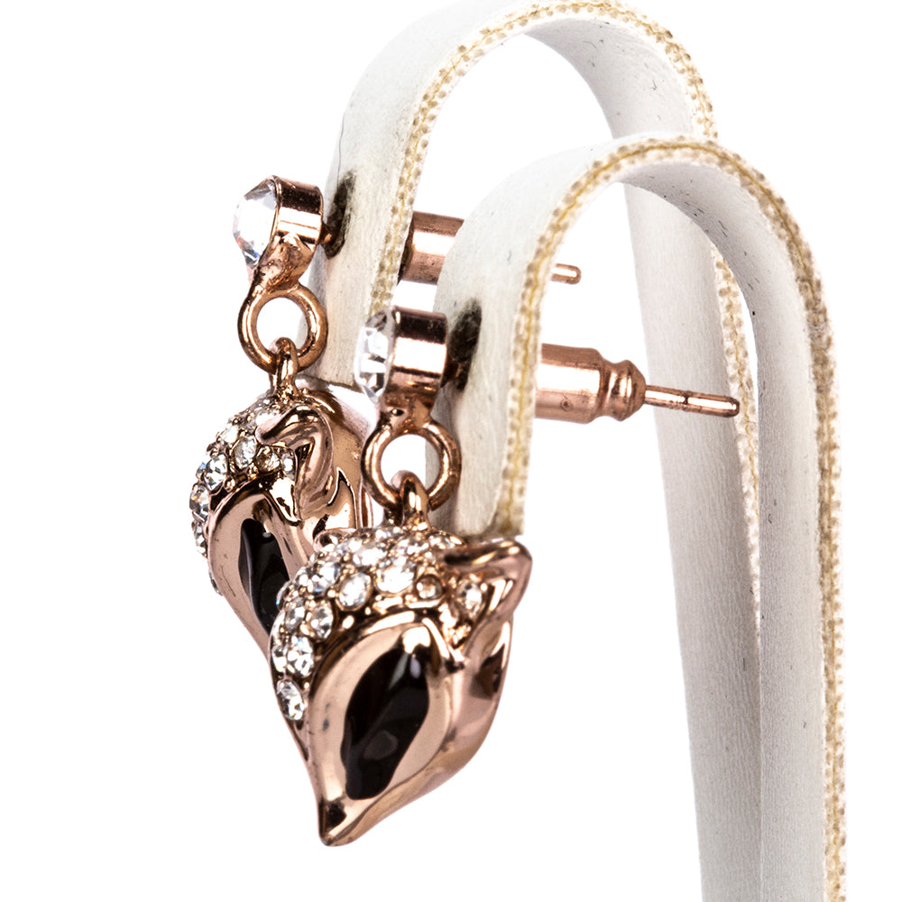 Conjunto de Aleación Bañado en Oro con Cristal Emporia® Blanco ( Collar +Pendientes )