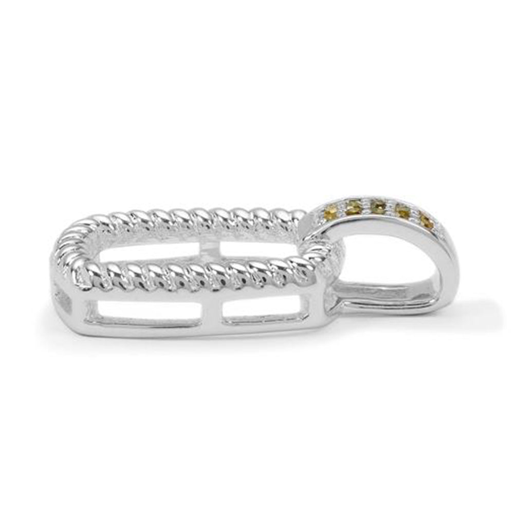 Colgante de Plata con Diamante Amarillo 1 