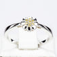 Anillo de Plata con Diamante Amarillo