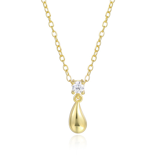 Collar de Aleación Bañado en Oro con Cristal Emporia® Blanco