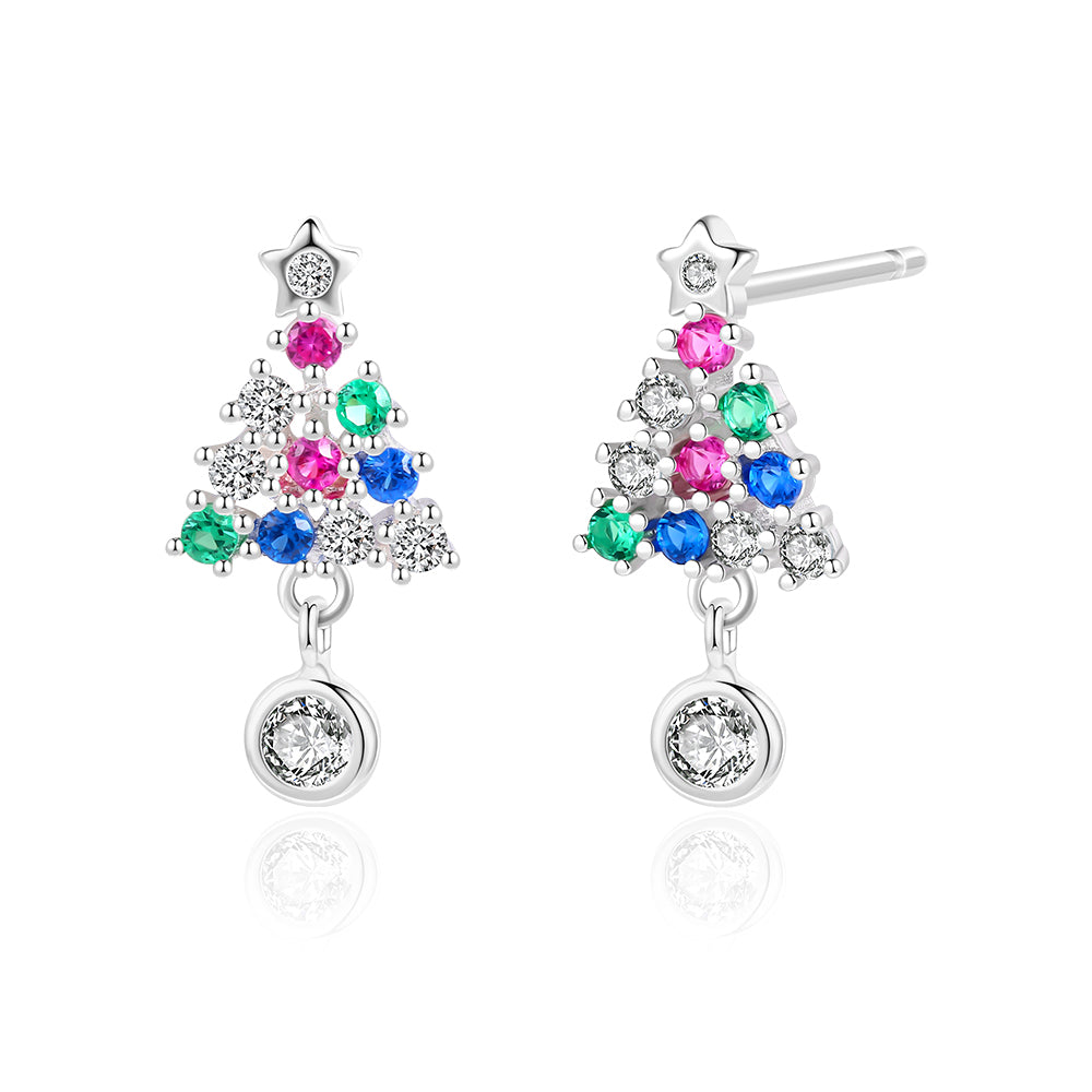 Pendientes de Aleación Bañado en Oro con Cristal Emporia® Rojo y Cristal Emporia® Verde 1 