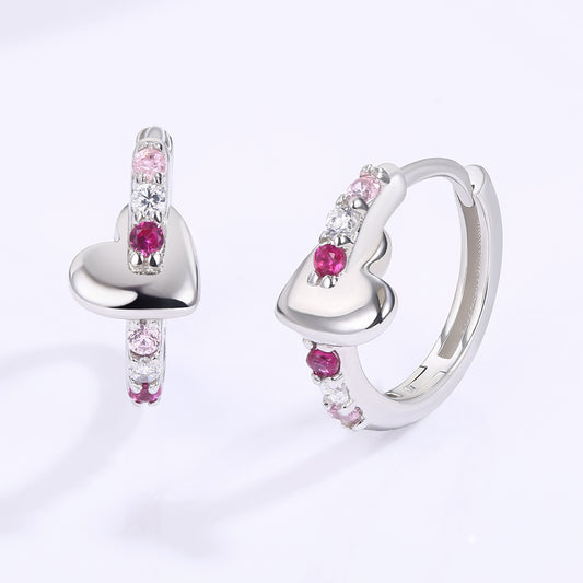 Pendientes de Aleación Bañado en Oro con Cristal Emporia® Blanco y Cristal Emporia® Rojo