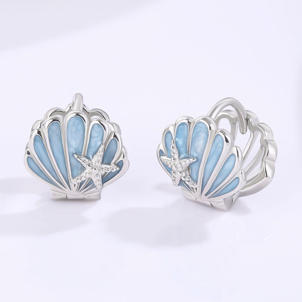 Pendientes de Aleación Bañado en Oro con Cristal Emporia® Azul 1 